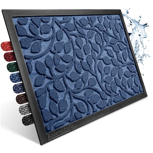 Bodenständig® Fußmatte außen und innen [robust] - Saubere Schuhe Dank geriffelter Oberseite - Perfekte Größe 60x90cm Blau - Fussmatte aussen Türmatte Haustür fussabstreifer innen Bereich von Bodenständig