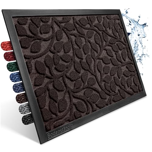 Bodenständig® Fußmatte außen und innen [robust] - Saubere Schuhe Dank geriffelter Oberseite - Perfekte Größe 80x120cm Braun - Fussmatte aussen Türmatte Haustür fussabstreifer innen Bereich von Bodenständig