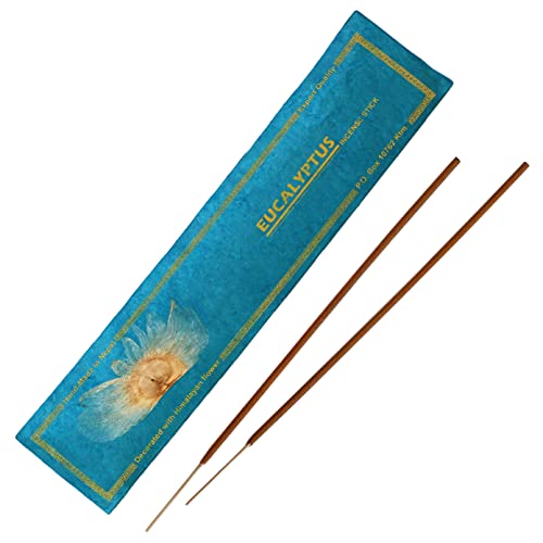 Bodhi® Premium Räucherstäbchen Eukalyptus, zum Lufterfrishung, wehrt Mücken natürlich ab, aus Nepal, 100% natürlich,15 stück von BODHI