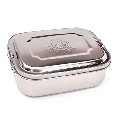 Bodhi to-go Lunchbox mit Namaste Gravur 1000 ml | Zwei-Fächer Meal Prep Box für Kinder und Erwachsene | Premium Edelstahl Brotdose mit Trenwand | Geschenk Idee für Yoga-Fans | Spülmaschinenfest Bodhi to-go Lunchbox mit Namaste Gravur 1000 ml | Zwei-Fächer Meal Prep Box für Kinder und Erwachsene | Premium Edelstahl Brotdose mit Trenwand | Geschenk Idee für Yoga-Fans | Spülmaschinenfest von Bodhi