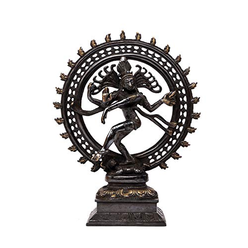 Bodhi Nataraj Statue, Messing, ca. 35 cm, schwarz von Bodhi