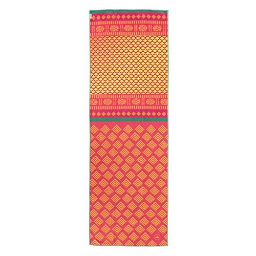 Bodhi Yogatuch Grip² – Art Edition (rot-gelb/Safari Sari) von Bodhi