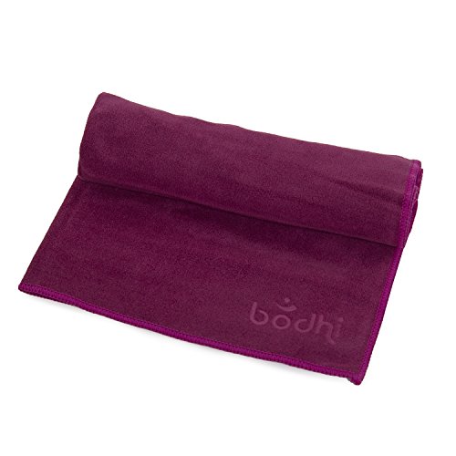 Yogatuch NO Sweat Towel S, kleines Yoga Handtuch, extra saugfähig und schnell trocknend, 68 x 40 cm, z. B. für Hot Yoga (aubergine) von Bodhi