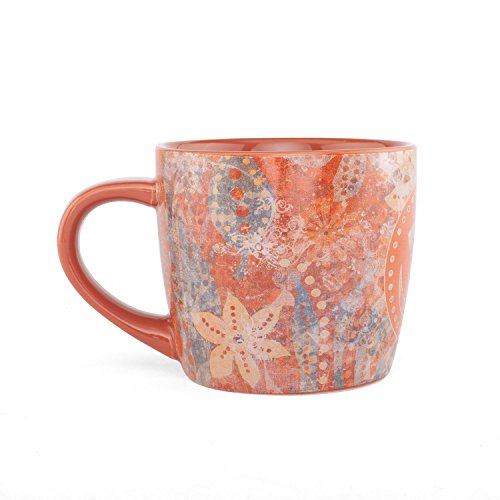 Bodhi YogiMug | Yoga Tasse | Keramiktasse Rusty | Keramiktasse (rost-rot) mit Design-Print | nicht nur für Yoga-Fans | Kaffeetasse, Teetasse, Chai | Geschenk | 300 ml von Bodhi