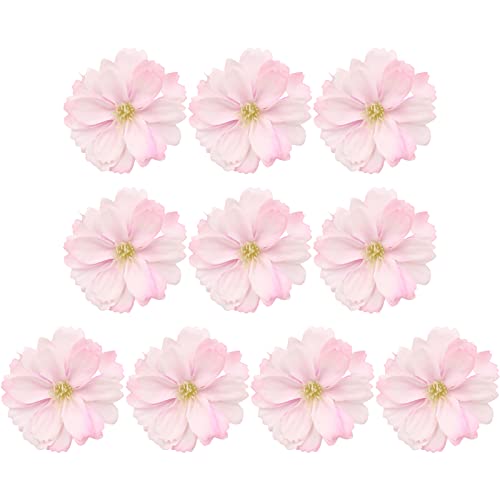 Bodhi2000 10 stücke Künstliche Pflaume Blume Köpfe Kleine künstliche Kirsche Pflaumen Blüte Blume Gefälschte Seide Blume Köpfe für Hochzeitsfeier Home Decoration Rosa von Bodhi2000
