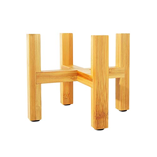 Bodhi2000 Holz Blumentopfständer, Elegant Blumentopf Skelett, Eckdesign Holzmaserung Blumentopfständer, Minimalistische Outdoor und Indoor Pflanzenständer M von Bodhi2000