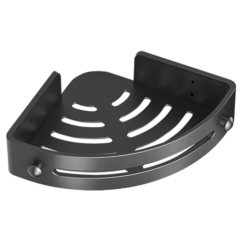 Duschregal, Dusch-Caddy, Dusch-Organizer, selbstklebendes Duschregal, Organizer-Ecke mit Haken, Dusch-Eckregale für die Innendusche, schwarzer Dusch-Eck-Caddy ohne Bohren mit Seifenhalter Grau 1pc von Bodhi2000