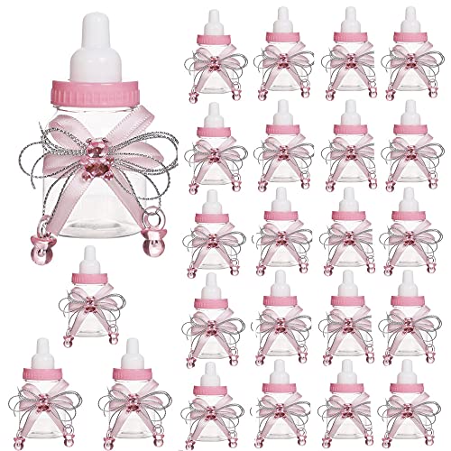 Bodosac 24Pcs Baby Shower Feeding Bottle Baby Shower Favours Sweets Candy Box for Baby Shower Decoration (PINK) von Bodosac