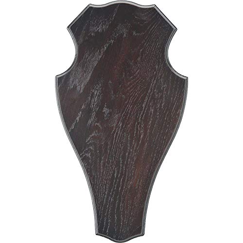 EUROHUNT Trophäenbrett Hirschschild Eiche 1 (Dunkel/40x22 cm) von GTK - Geweihe & Trophäen KRUMHOLZ