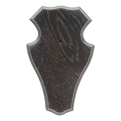 EUROHUNT Trophäenschild Rehbockbrett Eiche 1 (Dunkel/19x12 cm) von GTK - Geweihe & Trophäen KRUMHOLZ
