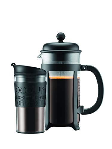 BODUM CD Java Set-French Press + Travel Jug, plastik, Schwarz von Bodum