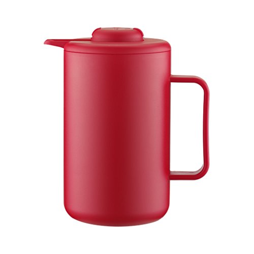 Bodum BISTRO Thermoskanne (Doppelwandig, Vakuum-Isolierung, Edelstahl, 1,0 liters) rot von Bodum