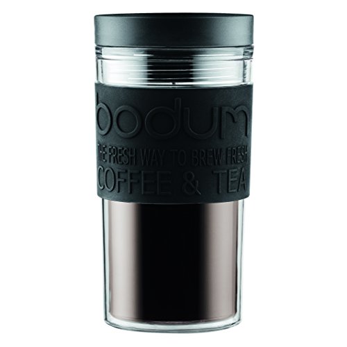 Bodum Travel Mug, Doppelwandig, Kunststoff, 0.35 l, Schwarz, One Size (Pack of 1) von Bodum