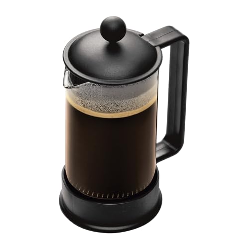 Bodum 1543-01 BRAZIL Kaffeebereiter (French Press System, Permanent Edelstahl-Filter, 0,35 liters) schwarz von Bodum