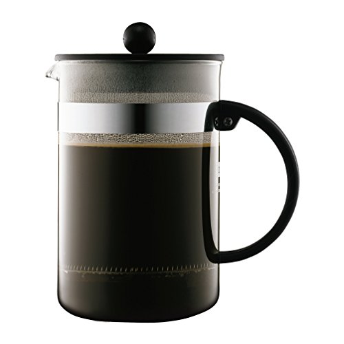 Bodum 1582-01 bistroNOUVEAU Kaffeebereiter (French Press System, Spülmaschinengeeignet), 1,5 liters schwarz von Bodum