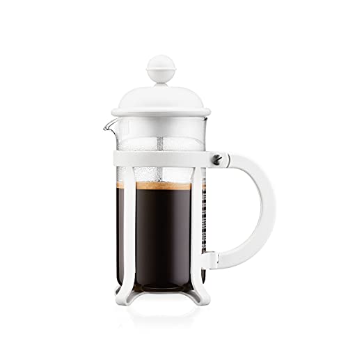 Bodum 1903-913 Java Kaffeebereiter, 3 Tassen, 0,35 L, Mehrlagig, weiß, 7,5 x 13,5 x 18,9 cm von Bodum