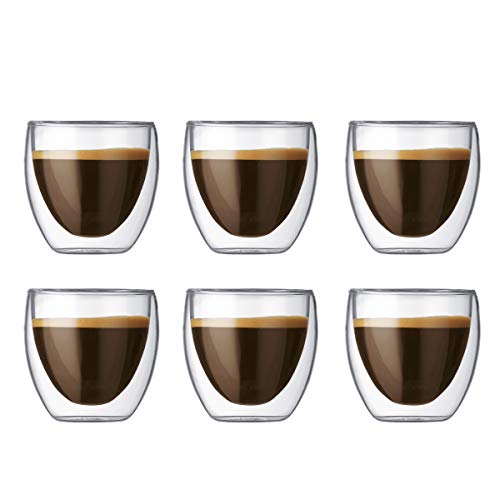 Bodum 4557-10-12 pavina Gläser-Set, Doppelwandig, isoliert, 6 Stück (1er Pack), transparent Bodum 4557-10-12 pavina Gläser-Set, Doppelwandig, isoliert, 6 Stück (1er Pack), transparent von Bodum
