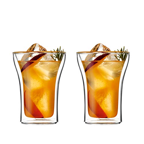 Bodum ASSAM 2-teiliges Kaffeeglas-Set (Doppelwandig, Mundgeblasen, Spülmaschinengeeignet, 0,25 liters) transparent von Bodum