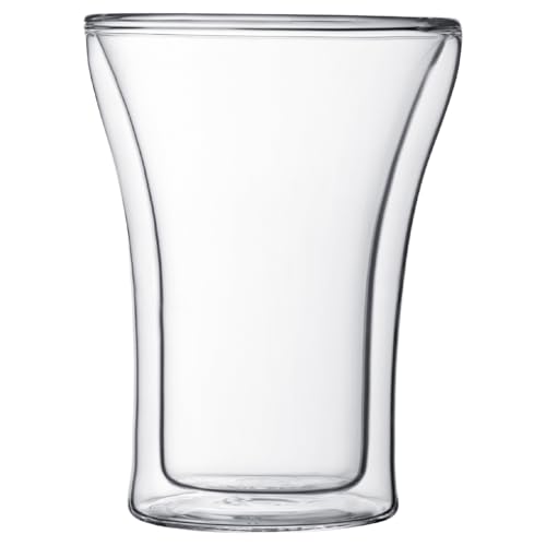Bodum ASSAM 2-teiliges Kaffeeglas-Set (Doppelwandig, Mundgeblasen, Spülmaschinengeeignet, 0,25 liters) transparent von Bodum