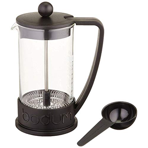 Bodum BRAZIL Kaffeebereiter (French Press System, Permanent Edelstahl-Filter, 1,0 liters) schwarz von Bodum