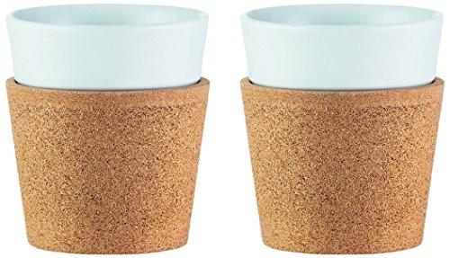 Bodum Bistro Tassen-Set 2 Stück, Porzellan, Kork/weiß, 7.4 cm, 2 Bodum Bistro Tassen-Set 2 Stück, Porzellan, Kork/weiß, 7.4 cm, 2 von Bodum