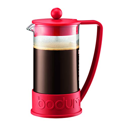 Bodum Brasilien French Press Kaffeepresse für 8 Tassen, 1 Liter, Rot von Bodum