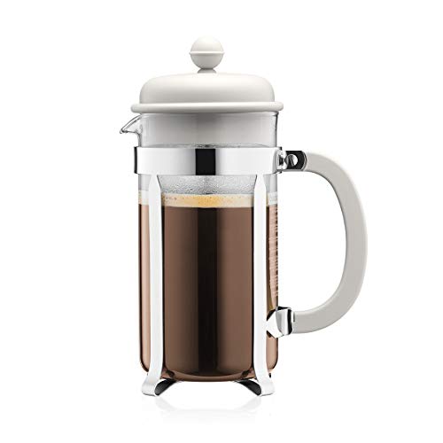 Bodum CAFFETTIERA Kaffeebereiter (French Press System, Permanent Edelstahlfilter, 1,0 liters) cremefarben von Bodum