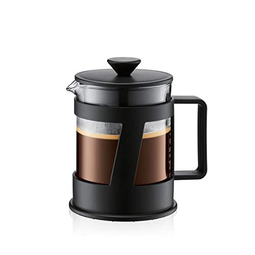 Bodum CREMA Kaffeebereiter (French Press System, Permanent Edelstahl-Filter, Sicherheits-Deckel, 0,5 liters) schwarz von Bodum