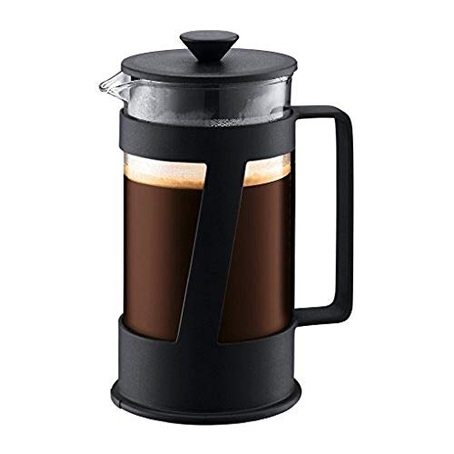 Bodum CREMA Kaffeebereiter (French Press System, Permanent Edelstahl-Filter, Sicherheits-Deckel, 1,0 liters) schwarz von Bodum