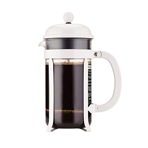 Bodum Chambord Kaffeebereiter 8 Tassen, Chrom, Weiß, 1 l von Bodum