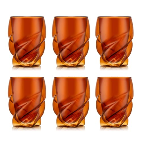 Bodum Doppelwandige Gläser 6er-Set PAVINA PARIS Transparent Rot – 270 ml Tassen – Spülmaschinenfest Thermobecher – Mundgeblasenes Borosilikatglas von Bodum