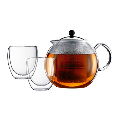 Bodum Teekanne, Glas, durchsichtig, 3 Stück (1er Pack) von Bodum