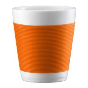 Bodum Kantine 2 Tassen, doppelwandig, klein, 0,1 l, 3 Unzen, Porzellan Orange - 10108-106 Bodum - UK IMPORT von Bodum