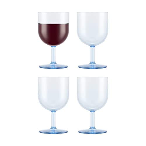 Bodum OKTETT 4 Rotweingläser aus resistentem und wiederverwendbarem Kunststoff, 0.25l von Bodum