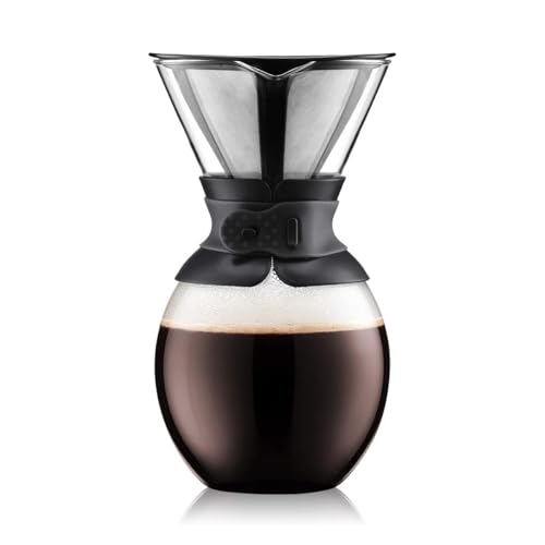 Bodum POUR OVER Kaffeekanne, Glas, schwarz, 1,5 l, 6 von Bodum