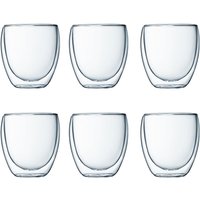Set mit 6 doppelwandigen gläsern 25cl Bodum pavina set von Bodum