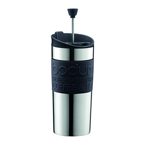 Bodum TRAVEL PRESS Kaffeebereiter (French Press System, Doppelwandig, 0,35 liters) schwarz von Bodum