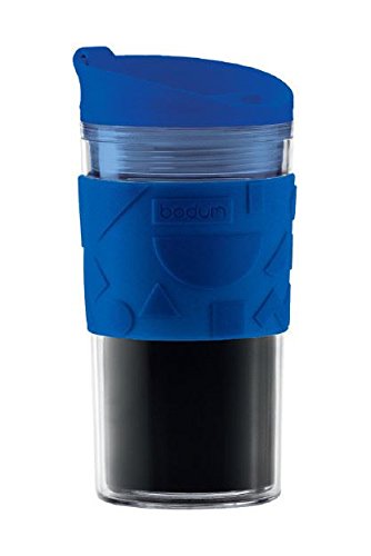Bodum Travel Mug - Kunststoff mit Silikonband - Farbe Blau - 0,35 L - A11103-XYB-Y16-4 von Bodum