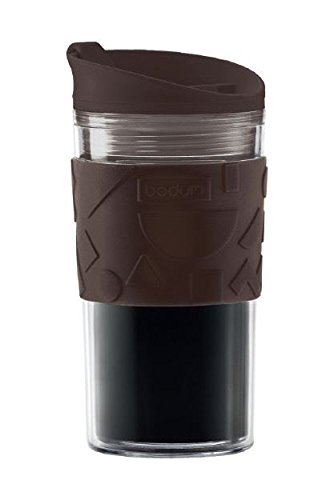 Bodum Travel Mug - Kunststoff mit Silikonband - Farbe Braun - 0,35 L - A11103-XYB-Y16-5 von Bodum