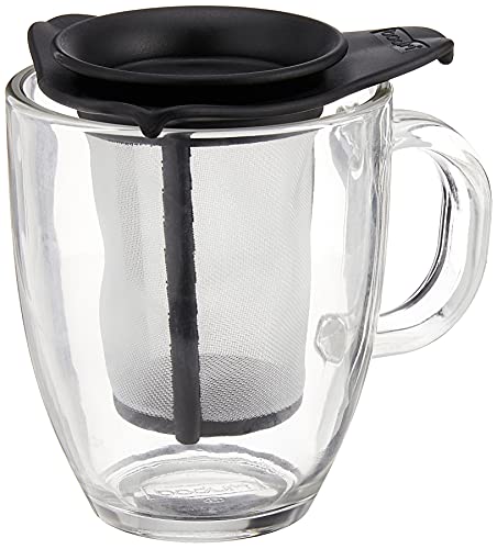 Bodum YO-YO Glastasse mit Kunststofffilter (0,35 liters) schwarz, 1 Stück (1er Pack) von Bodum