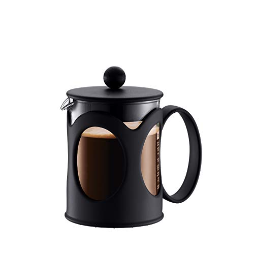 Bodum kenya Kaffeebereiter (French Press System, Permanent Edelstahl-Filter, 0,5 liters) schwarz von Bodum