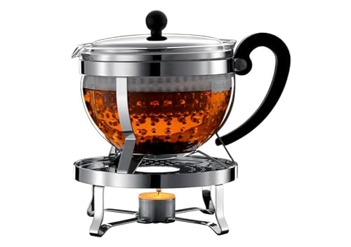 CHAMBORD SET: Teebereiter mit Plastikfilter, 1.0 l, mit Rechaud von Bodum