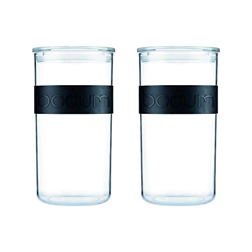 PRESSO, Set aus 2 Vorratsgläsern, Kunststoff, 2 l, Schwarz PRESSO, Set aus 2 Vorratsgläsern, Kunststoff, 2 l, Schwarz von Bodum
