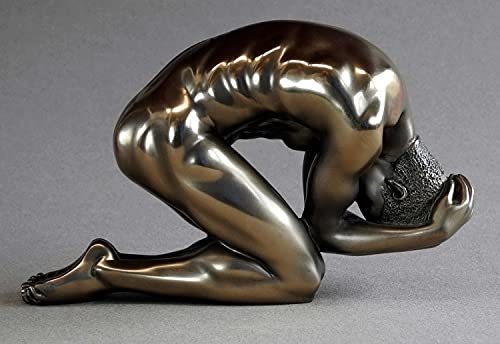 Body Talk Skulptur Akt - Mann, gebeugt von Body Talk