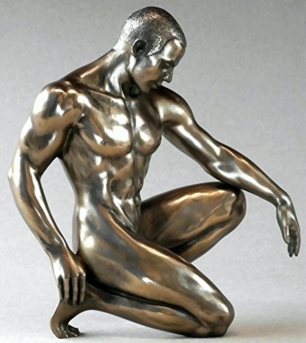 Body Talk Skulptur Mann kniend - Polyresin, #75079 von Body Talk