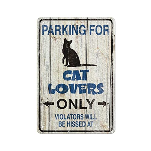 Blechschild, dekoratives Blechschild zum Aufhängen, Katzenliebhaber, Geschenk, Parkplatz für Katzenliebhaber, Katzenparkplatzschild, lustiges Metallschild, Katzenschild, Violators Will Be Hissed at Blechschild, dekoratives Blechschild zum Aufhängen, Katzenliebhaber, Geschenk, Parkplatz für Katzenliebhaber, Katzenparkplatzschild, lustiges Metallschild, Katzenschild, Violators Will Be Hissed at von Bodyard