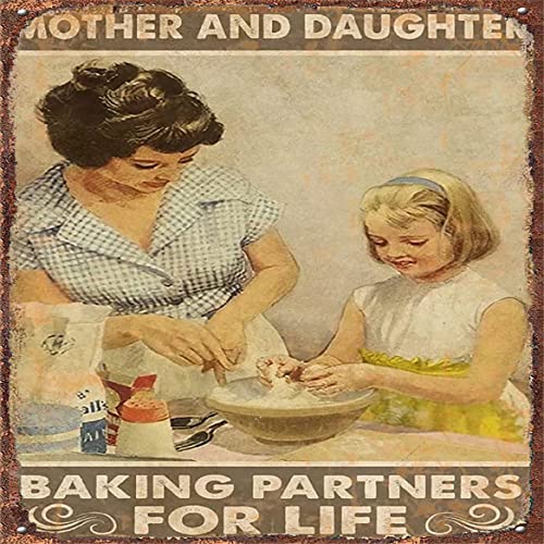 Blechschild mit Aufschrift "Mother and Daughter Baking Partners Father's Day Mother's Day", Retro-Stil, Wandkunst, Dekoration, Bauernhaus-Dekoration, Wandkunst, Wanddekoration, 30,5 x 30,5 cm Blechschild mit Aufschrift "Mother and Daughter Baking Partners Father's Day Mother's Day", Retro-Stil, Wandkunst, Dekoration, Bauernhaus-Dekoration, Wandkunst, Wanddekoration, 30,5 x 30,5 cm von Bodyard