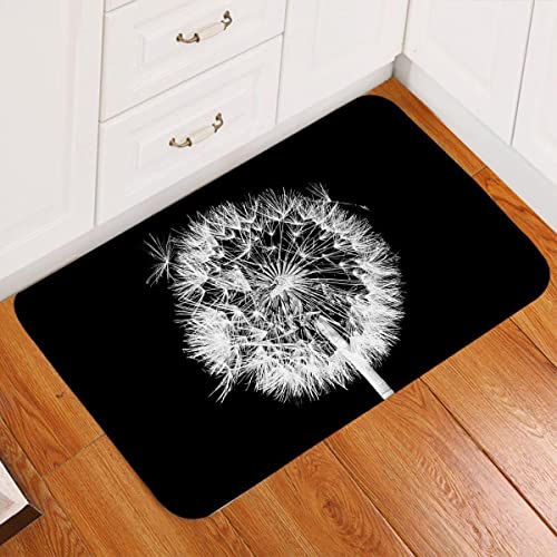 Fußmatte mit Löwenzahn-Motiv, rutschfeste Matten, lustige Fußmatte für Badezimmer, Küche, Veranda, Teppich, Heimdekoration, Eingang, 40,6 x 61 cm, Schwarz und Weiß Fußmatte mit Löwenzahn-Motiv, rutschfeste Matten, lustige Fußmatte für Badezimmer, Küche, Veranda, Teppich, Heimdekoration, Eingang, 40,6 x 61 cm, Schwarz und Weiß von Bodyard