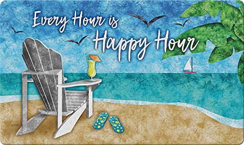 Happy Hour Beach dekorative tropische Bodenmatte Cocktail-Fußmatte, 40,6 x 61 cm Happy Hour Beach dekorative tropische Bodenmatte Cocktail-Fußmatte, 40,6 x 61 cm von Bodyard