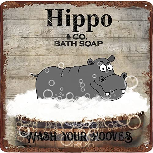 Metallposter Nilpferd Badeseife Metall-Blechschild Wash Your Hooves BarTavernPubClub Man Cave Wanddekoration 30,5 x 30,5 cm Metallposter Nilpferd Badeseife Metall-Blechschild Wash Your Hooves BarTavernPubClub Man Cave Wanddekoration 30,5 x 30,5 cm von Bodyard